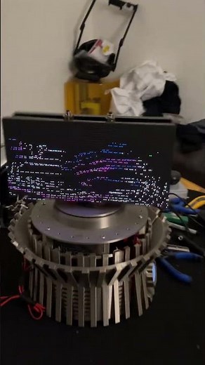 Live Pointcloud Data on Raspberry Pi 4 driven LED Screens