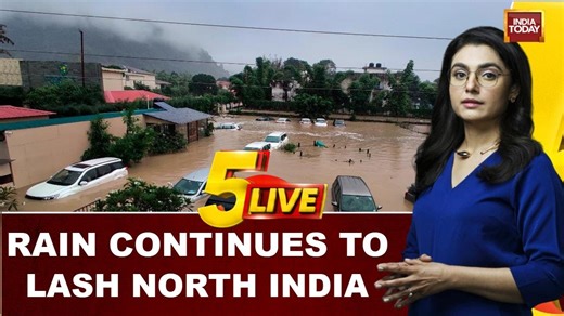 North India floods: Heavy rain batters J&K, Himachal, Haryana; Delhi on alert