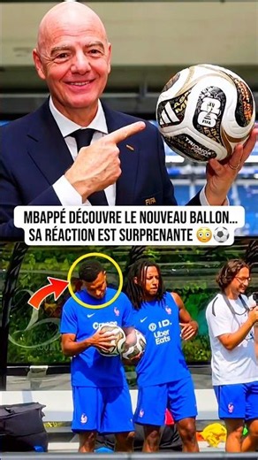 Mbappé discovers the new ball... his reaction is surprising! 😳⚽️ #football
