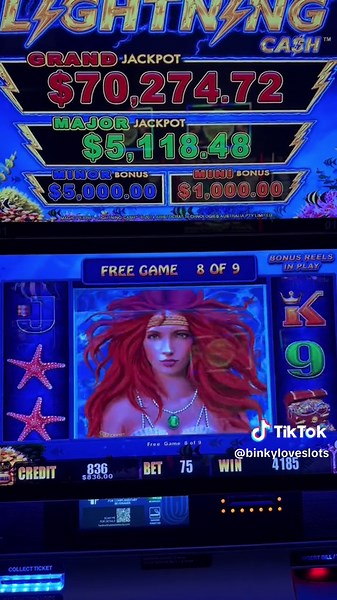 Magic Pearl Feature with Major Jackpot Win