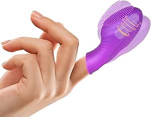 Finger Vibrator Adult Sex Toy with 5 Vibrations, Vibrator Finger to Stimulate Clit G-Spot Nipple Anus, Vibrating Finger for Love Partners