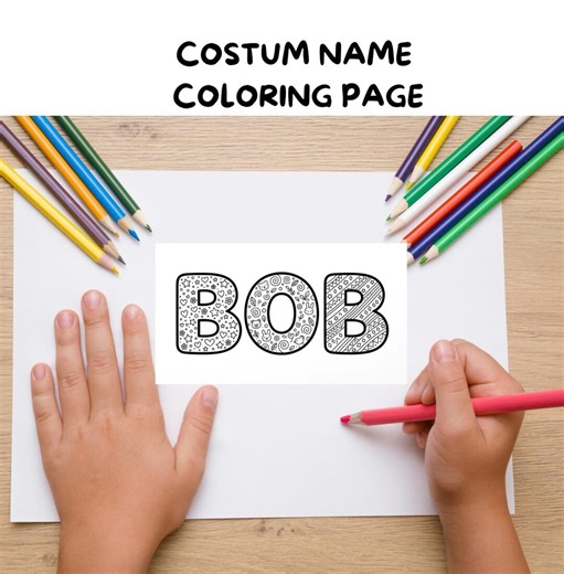 Personalized Name Coloring Page, Educational Alphabet Activity (PDF Download) - Etsy