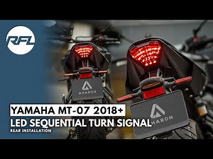 Yamaha MT-07 2018+ rear LED sequential turn signal and brake lights installation DIY