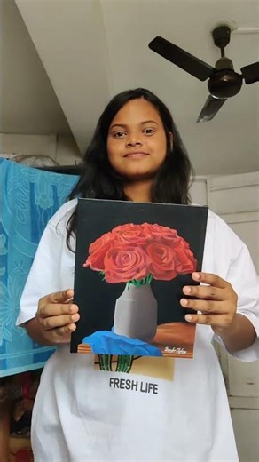 rose oil painting #oilpainting #painting #rosepainting #viralreels #shortsviral