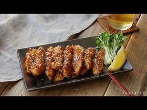 【手羽先唐揚げ風甘辛スティックチキン】1枚の鶏むね肉でボリューム満点おかず♪