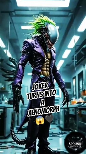Joker Turns Into a Xenomorph 😱🖤 | Sprunki #Horror #Shorts #Alien