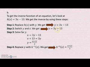 Inverse Functions: Linear, Discrete