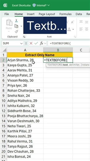 Advanced Textbefore Formula in Excel #excel #exceltips #exceltutorial #msexcel #msexcelfullcourse