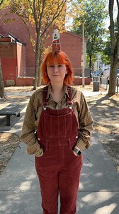 How to dye corduroy fabric! 🍁✨Try this easy DIY this Fall to upcycle some thrifted finds. Here’s how: 1️⃣ Make sure your garment is primarily made of cotton when using All Purpose dye. 100% cotton fabrics work best. For synthetic fabrics, use Rit DyeMore instead. 2️⃣ Prepare a pot of hot water, a cup of salt, and a teaspoon of dish soap. 3️⃣ Add your dye to the pot and stir. Use ½ bottle for every pound of fabric. I used a whole bottle of Rit’s newest color, Canyon, to dye my overalls. 4️⃣ Brin