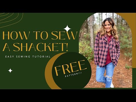 Sewing A Trendy Shacket Using a FREE Pattern!!