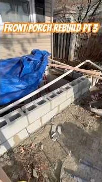 Front Porch Rebuild PT 3 #diy #constructionchannel #frontporch #rebuild #howto #stepbystep #trending