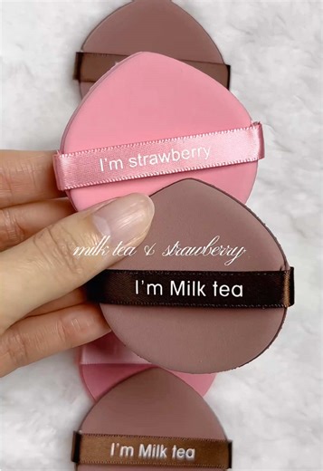 Milk Tea & Strawberry Soft Everyday Puff for Makeup