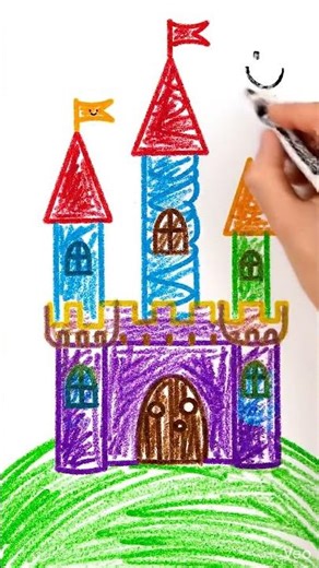 Colorful Fairy Tale #kidscoloring #kidsdrawing #learncolors #drawingforkids #shortvideo
