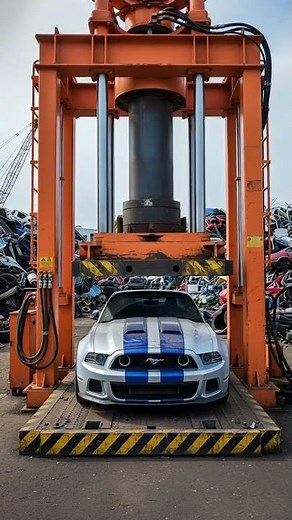 Hydraulic Crusher DESTROYS 2013 Shelby GT500 (Need for Speed)! 😱