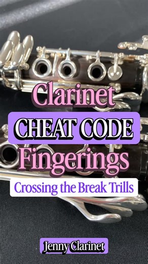 Jenny Clarinet | Ever wonder what the side keys on the upper joint of the clarinet are for? Trills! Here are the crossing the break trills for clarinet!... | Instagram