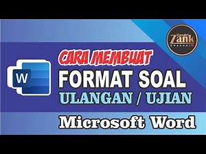 Cara membuat Format Soal Ulangan || membuat soal ulangan sekolah ms word