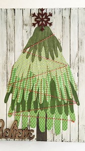 328 reactions · 40 shares | Handprint Christmas Trees! Made with scrapbook paper and Mod Podge. #handmadegifts #christmasdecor #christmascrafts #christmastree #handprintcrafts #crafts #learnoninstagram | Handmade Happy Hour with Cathie Filian | Facebook