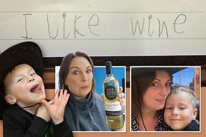 Mum left in stitches over five-year-old's first written sentence — 'I like wine'