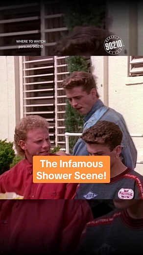 The infamous shower scene! #beverlyhills90210 | Now Streaming on Paramount #90s #tv #90skids #90210