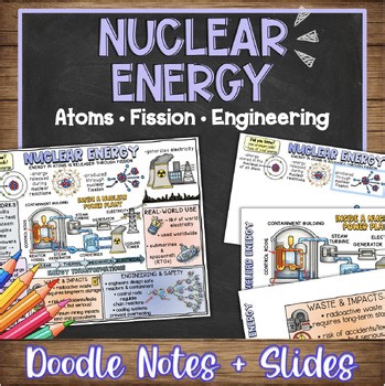 Nuclear Energy Doodle Notes & Quiz + Slides | NGSS | Energy Transfer, Fission