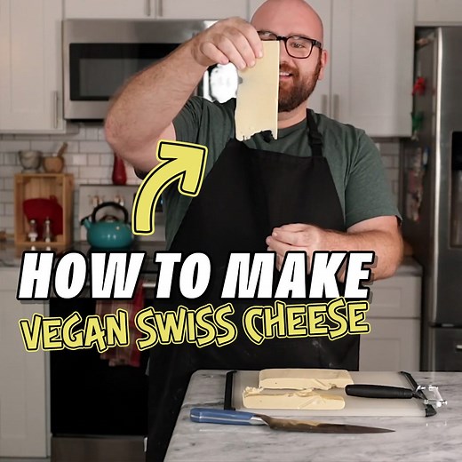 🌱 How To Make Vegan Swiss Cheese Using PB! 🧀 | Sauce Stache