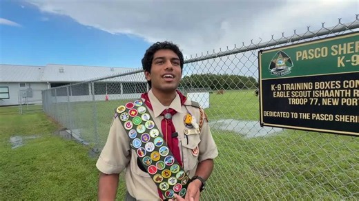 Eagle Scout creates K9 training equipment for Pasco Sheriff's Office