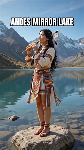 Leo Rojas • El Condor Pasa 💙 Mirror Lake of the Andes #peru #andes #shorts