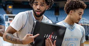 LOOK: UNC Basketball Gifted Incredible New Air Jordan IX 'Powder Blue' Shoes Before Release Date