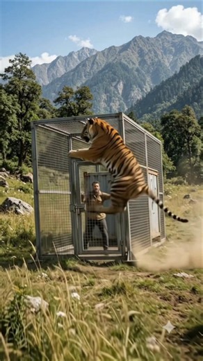 Bengal Tiger Attacks Cage | Terrifying Escape Chase in the Wild 🐅