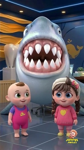 Dirty Shark Teeth | Brush Your Teeth | Dentist Song | Nursery Rhymes & Kids Cartoon #shorts