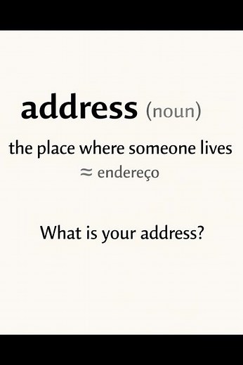 Address (Noun) Explained – A1 English#address #a1english #englishshorts #learnenglish
