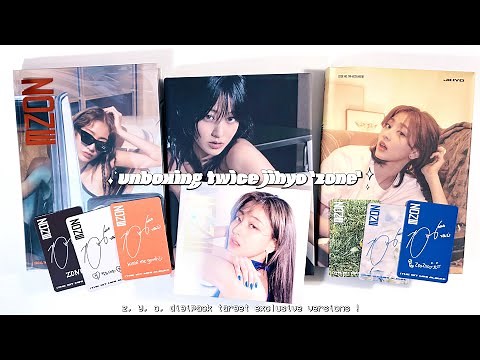 unboxing jihyo (twice) "zone" solo albums ✮ z, y, o, digipack target exclusive versions !