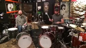 2.7K views · 72 reactions | Seasons greetings from the Drumgeoneers. Here's a wee tune on two beautiful Ludwig Club Dates in festive Olive Green and Red sparkle. Rob and Ro. | Musicmaker | Facebook