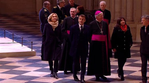 Macron visits Notre-Dame cathedral in Paris before reopening