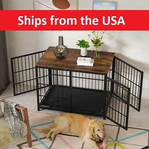 Secure Dog Kennel, and Easy to Clean Transform Your Space With a Modern Dog Crate That Doubles as Furniture—sleek, - Etsy