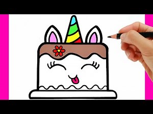 COMMENT DESSINER UN GÂTEAU FACILE ÉTAPE PAR ÉTAPE