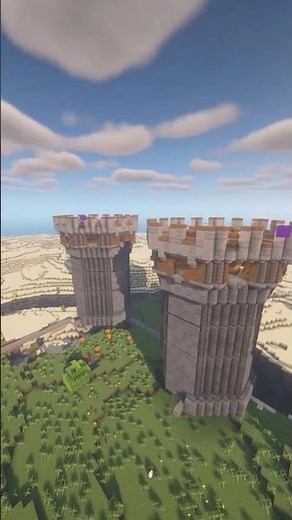📀minecraft time-lapse : Mega castillo medieval medieval #shorts