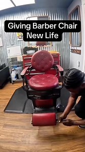 He’s been cutting the whole neighborhood for years — so I gave his chair new life, no charge 💈🔥 Premium materials. No shortcuts. Just respect and craftsmanship. | Brandon Walls