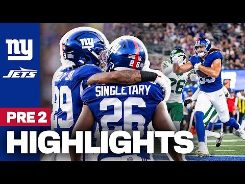Game Highlights: Top Plays from Giants vs. Jets Preseason Week 2