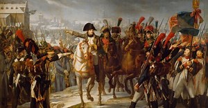 Napoléon Ier harangue le 2e corps de la Grande Armée de Claude Gautherot - Reproduction tableau