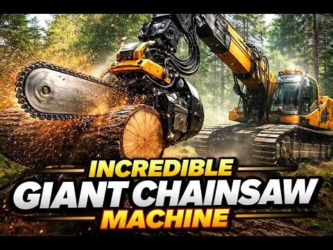 Incredible Giant Chainsaw Machine Cutting Huge Trees | Fastest Logging Machines