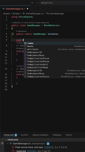 Unity Game Manager Instance #unitytutorial #belajarbikingame