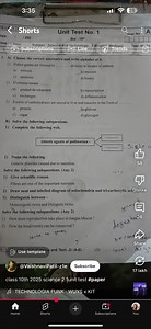 Unit Test No. 1 - Science (Class 10th)Choose the correct alte... | Filo