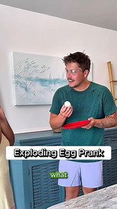 Exploding egg 🥚 prank 🤣🤣#scareprank #jumpscare #fun #family #fypchallenge | Prank Us Lol