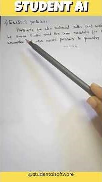 Class 9th|Math|Introduction to Euclid's geometry| Important formulas | Student AI #student #learning