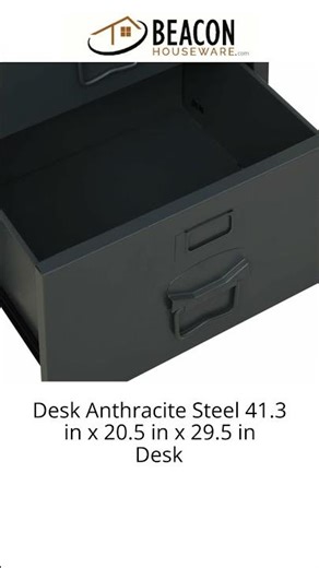 Desk Anthracite Steel 41.3 in X 20.5 in X 29.5 in Desk