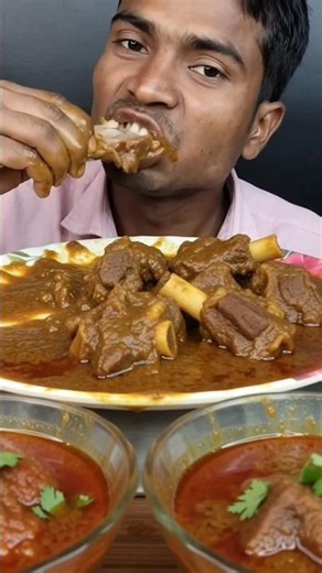 Eating spicy mutton curry | Eating show #eatingshow #mukbanghorfun