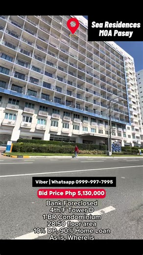 Foreclosed 1-BR Condo for Sale in Prime MOA Location