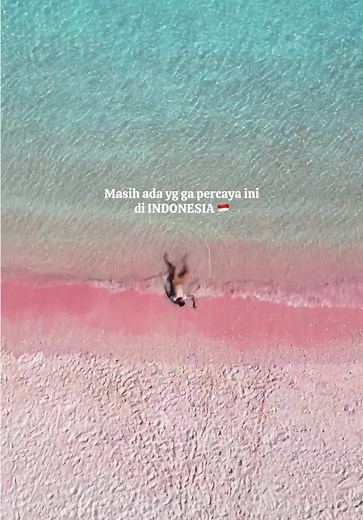 Pantai Pink di Pulau Komodo, Indonesia