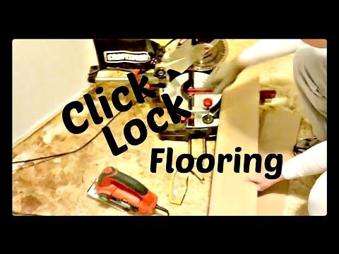 How to Install Laminated Floor (Tarkett) & Cut with Miter Saw